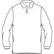 White Long Sleeved Polo Shirt (Primary & Secondary)